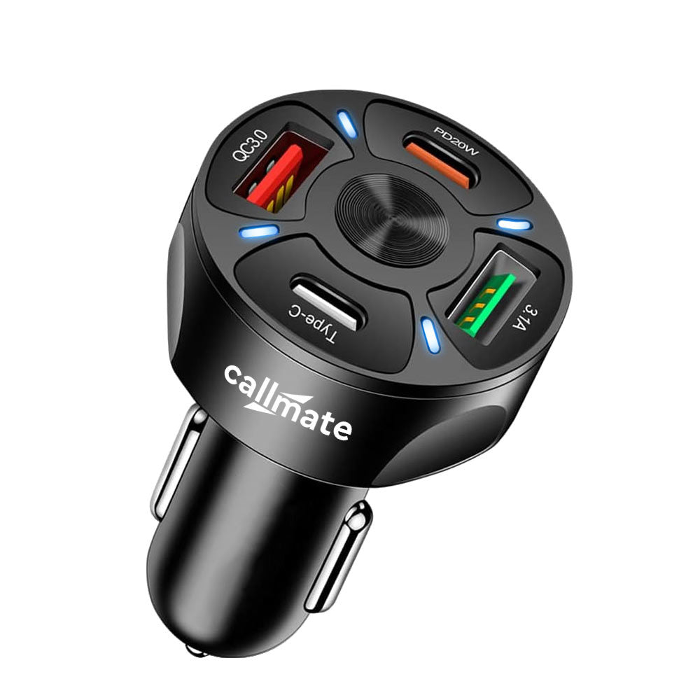 BK358: Dual USB-A & Dual USB-C Car Charger (35W)