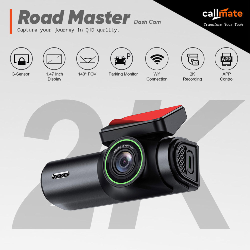 Road Master : Car Dashboard Camera 2K Ultra HD