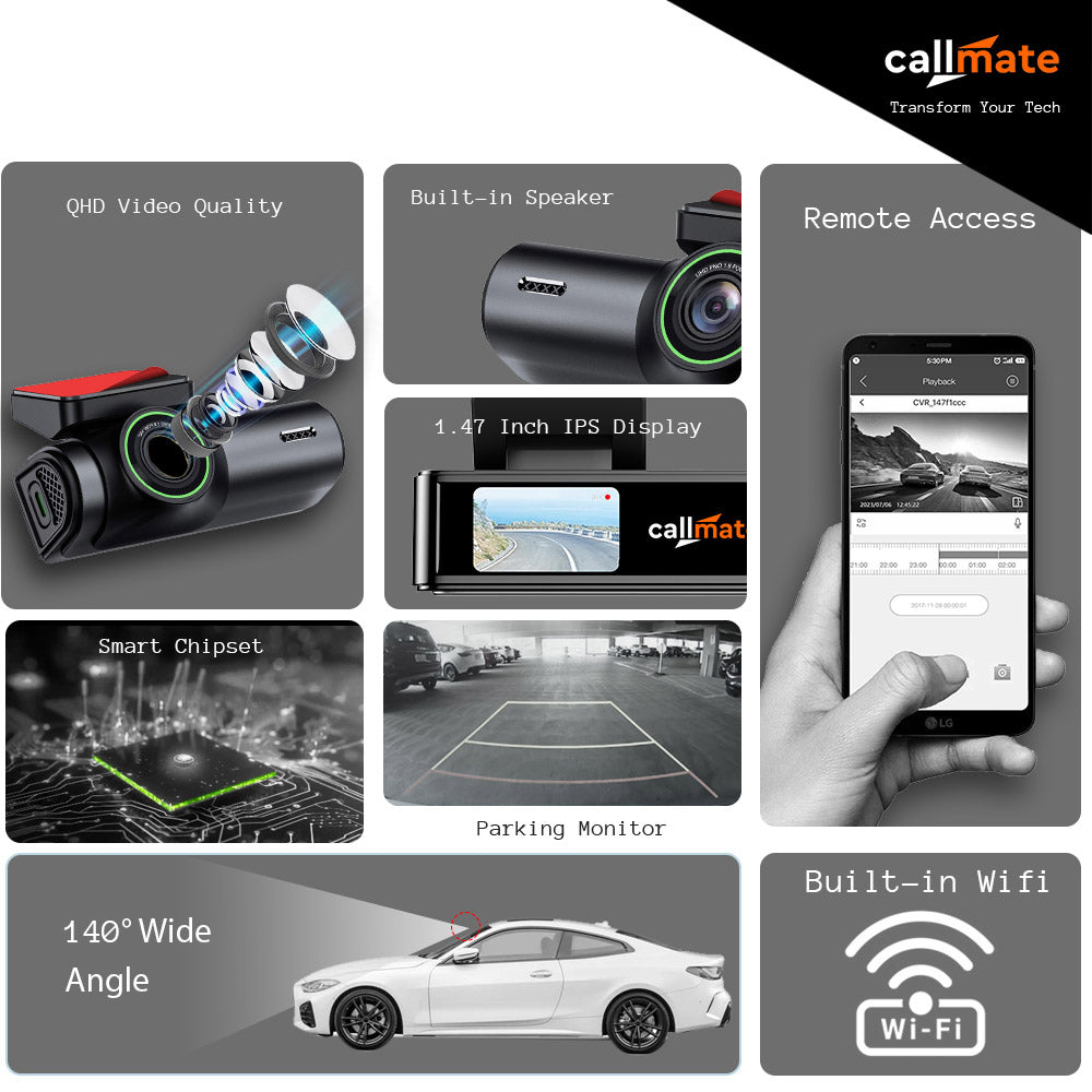 Road Master : Car Dashboard Camera 2K Ultra HD