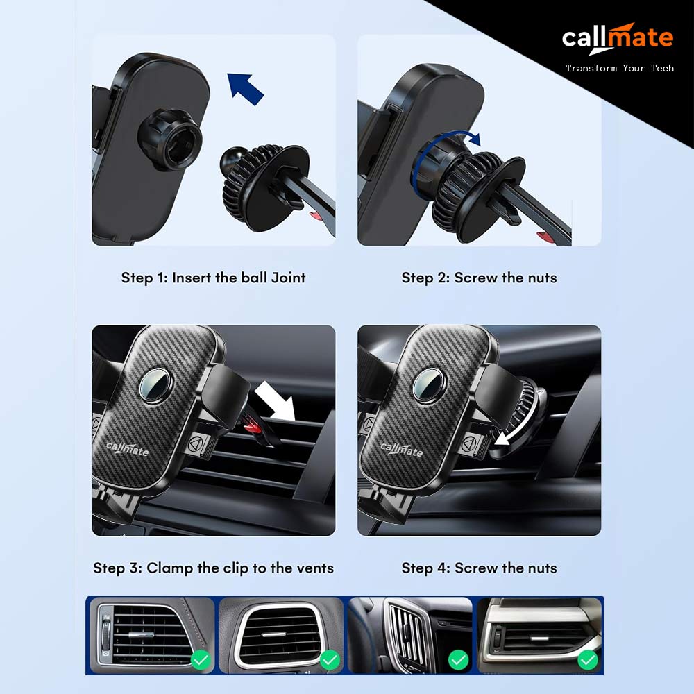 S6C2: Car Mobile Holder for AC Vent