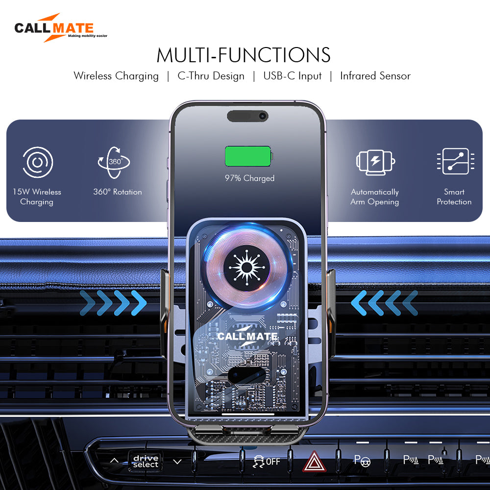 C- Thru PowerDrive  : 15W SmartSense Car Mount Holder