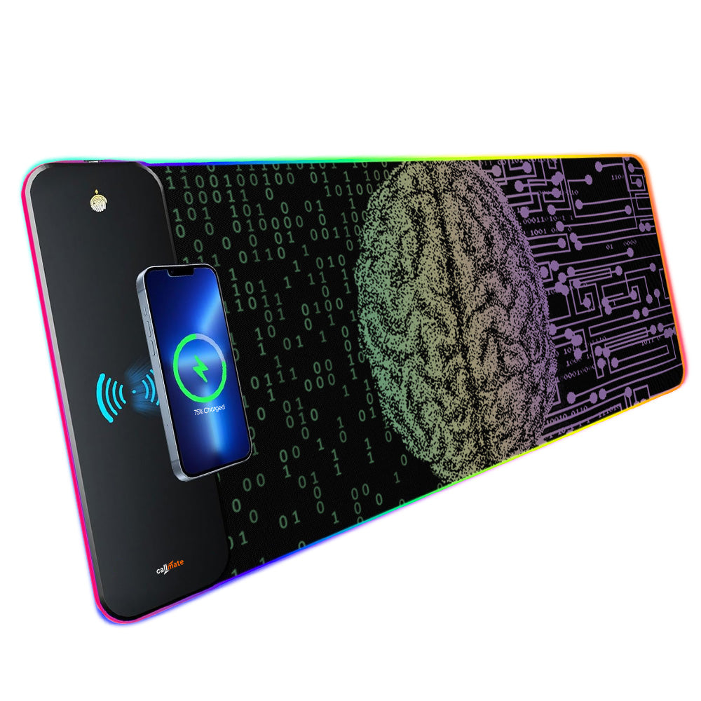 RGB Lighting Mouse Pad with 15W Wireless Charger