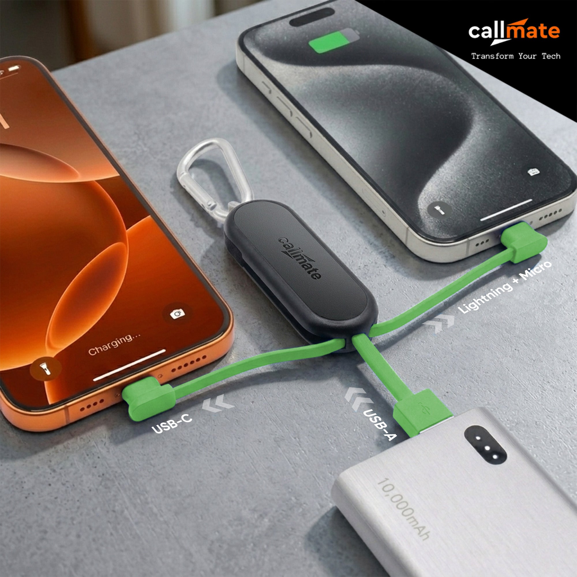 2x Mobile Holder + 3 in 1 Charging Cable (Combo)