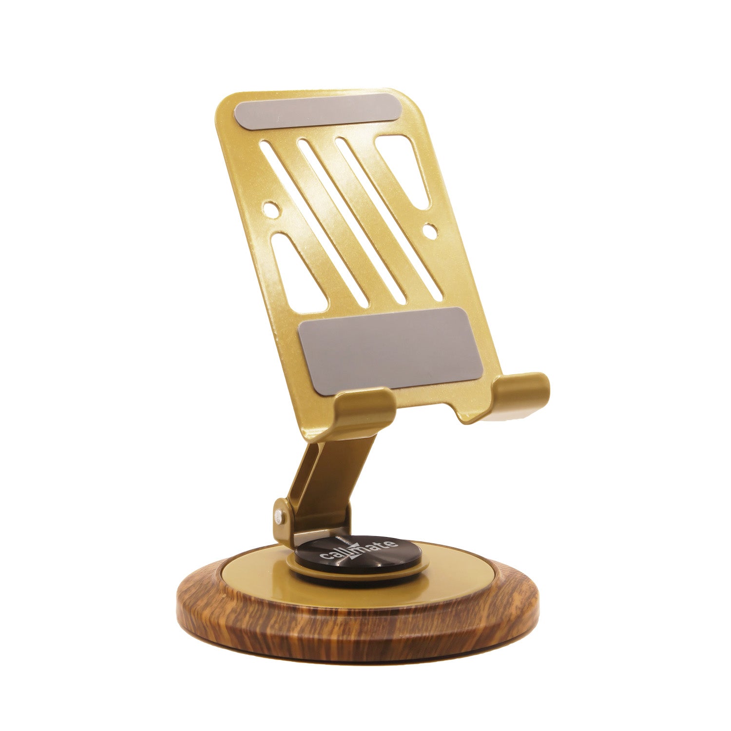 360° Metal Mobile Stand (Wooden Texture)