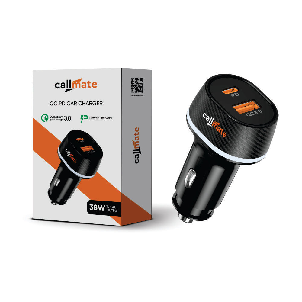 Callmate CT53 QC PD Car Charger (Free Cable)