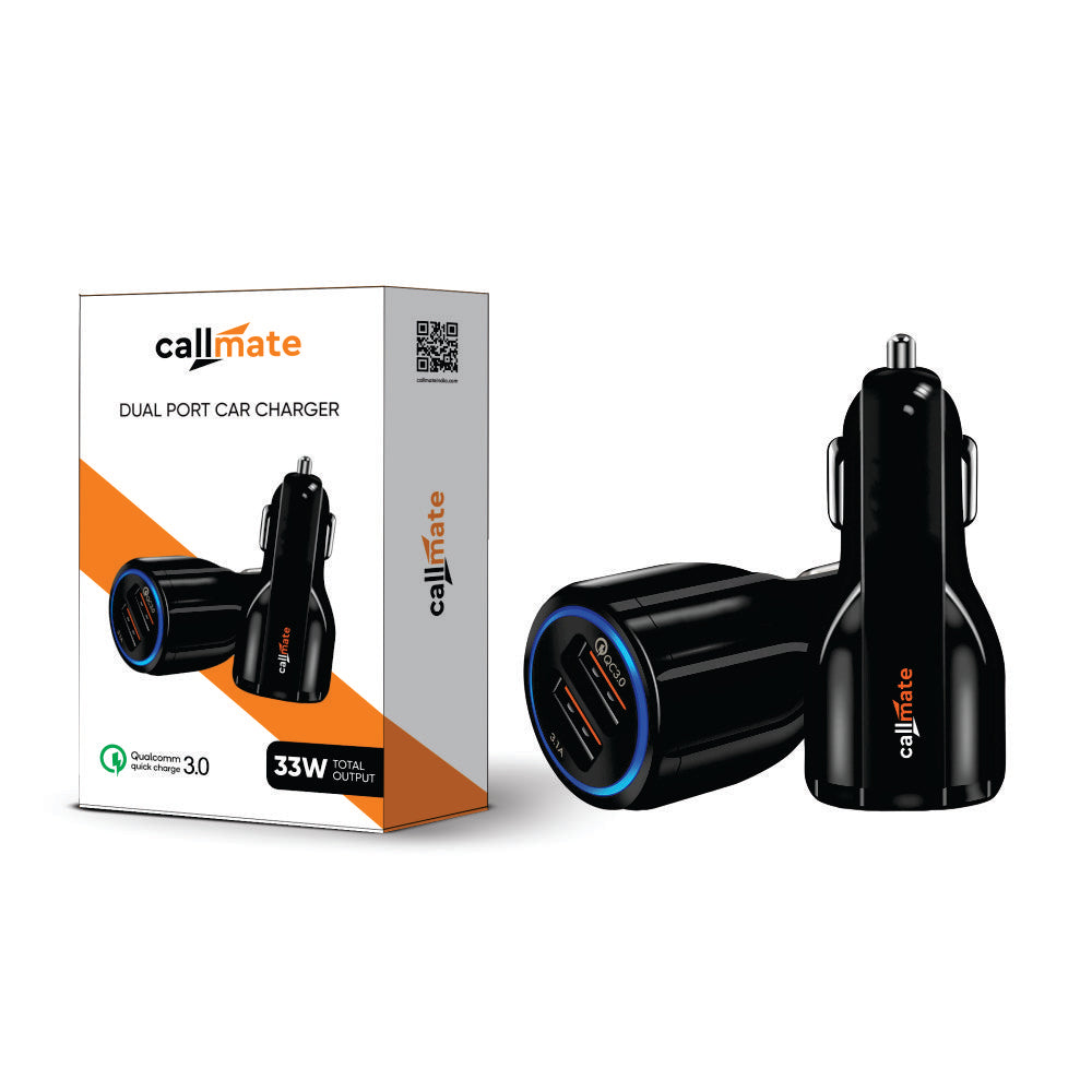 Callmate CT54 Dual Port Car Charger (Free Cable)