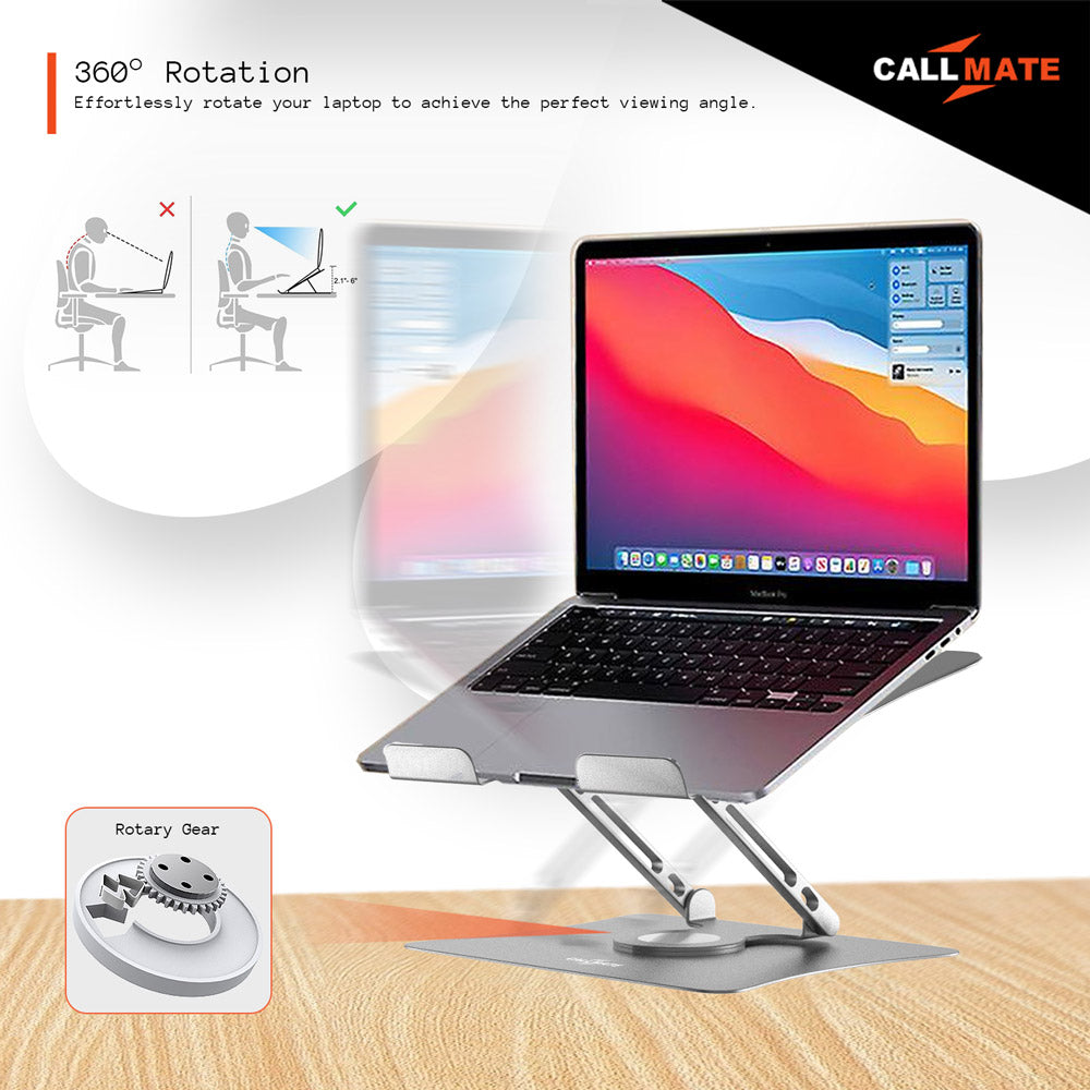 Metal Laptop Stand - 360° Rotation