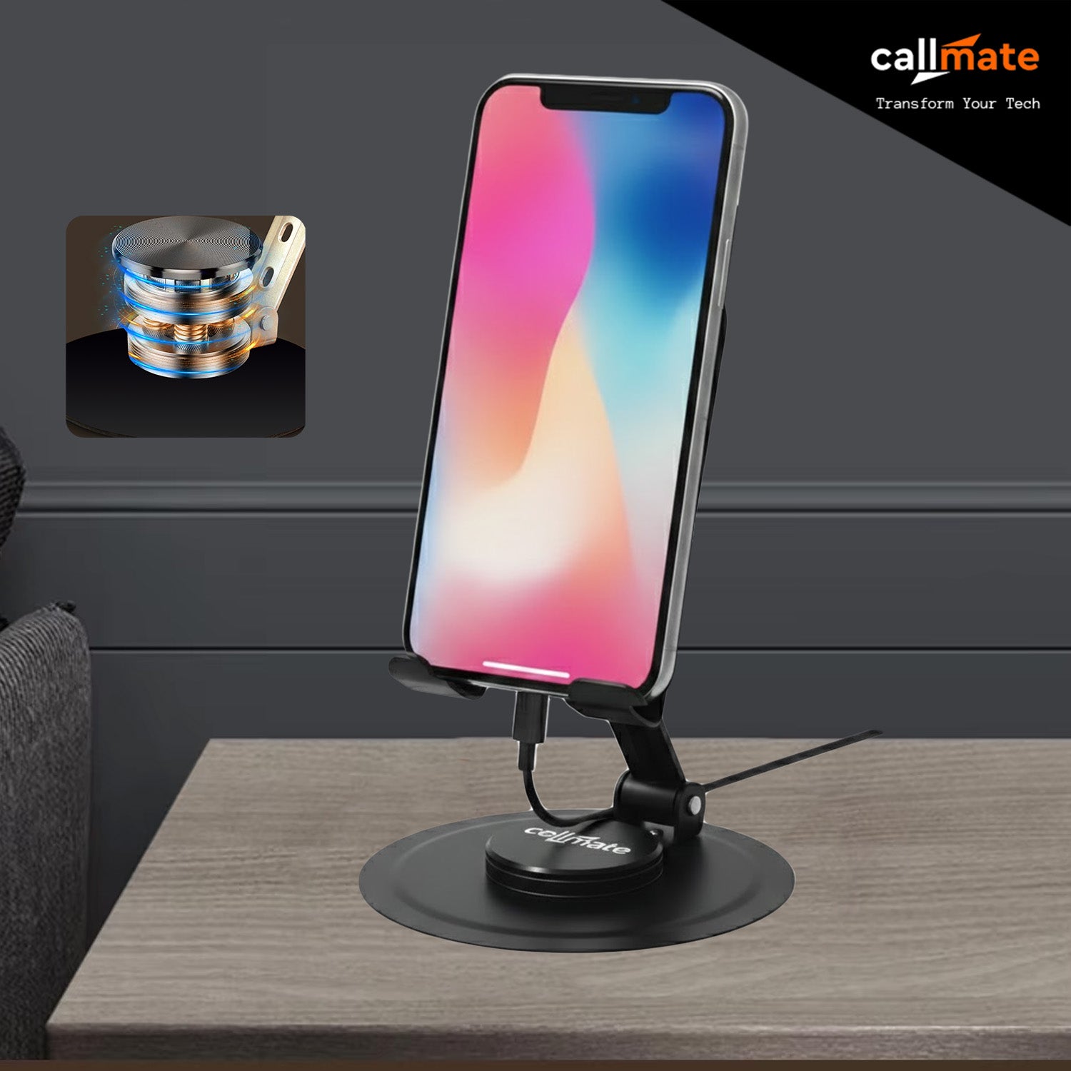 Foldable & Portable Mobile Holder (360° Rotation)