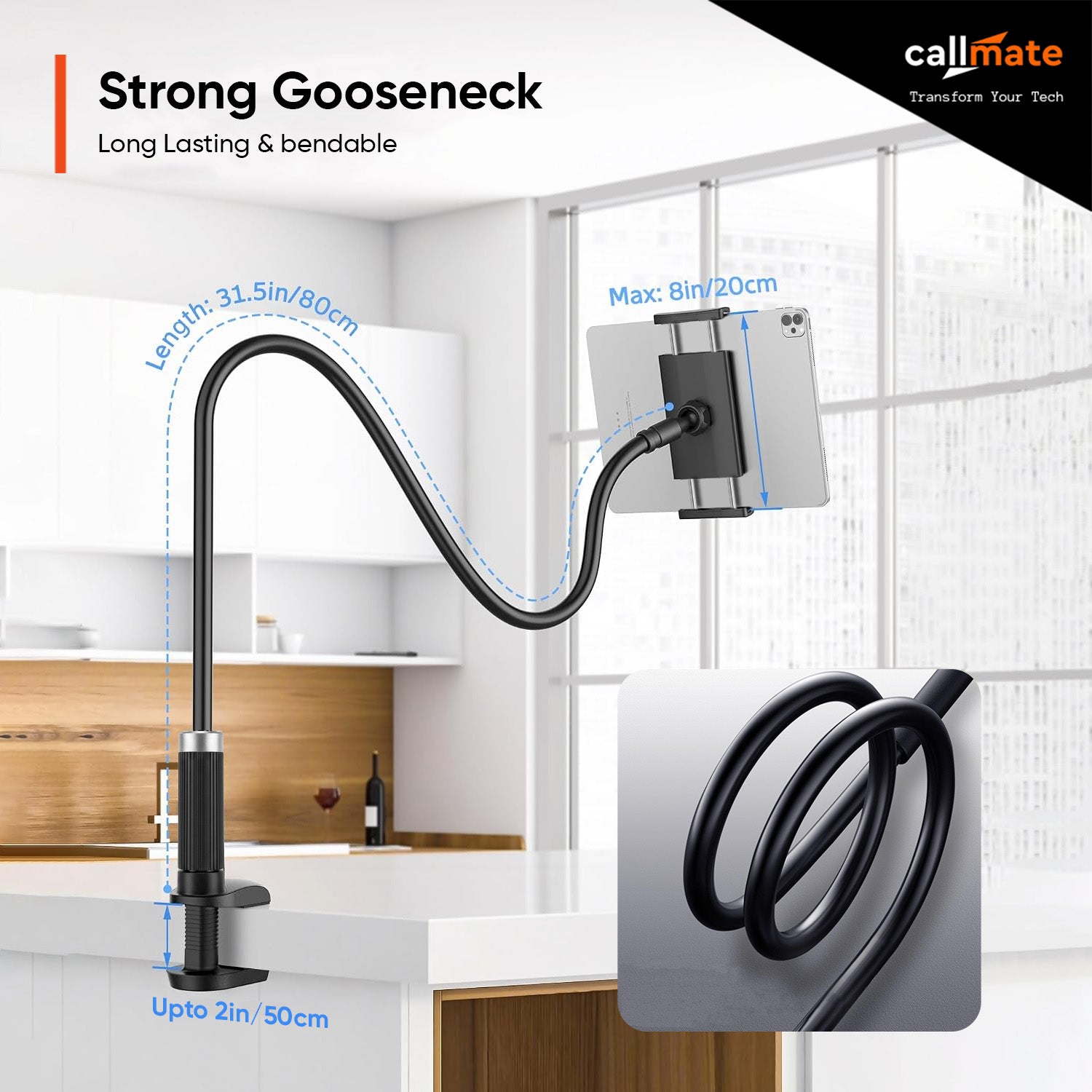 Gooseneck Tablet Stand (360°)