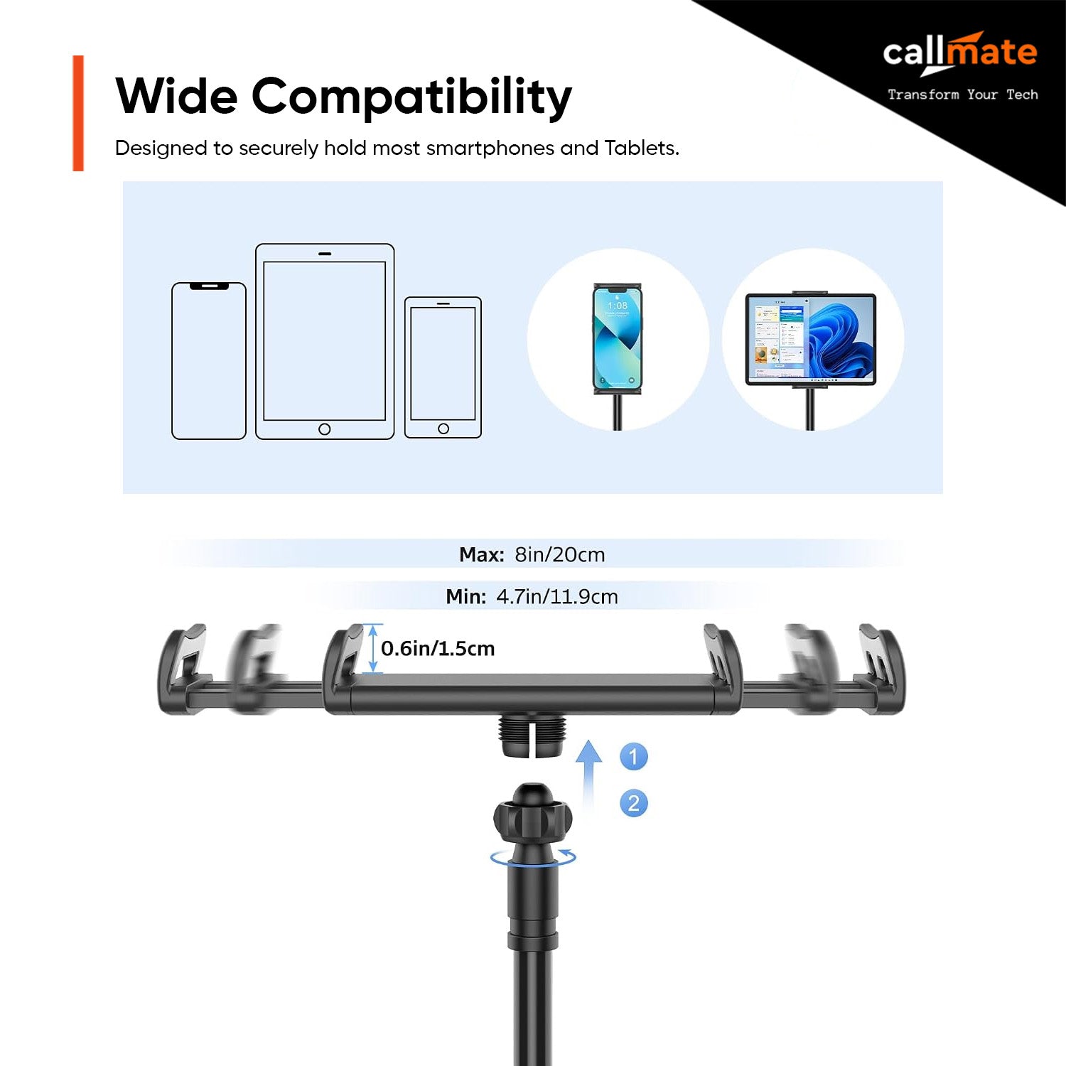 Gooseneck Tablet Stand (360°)