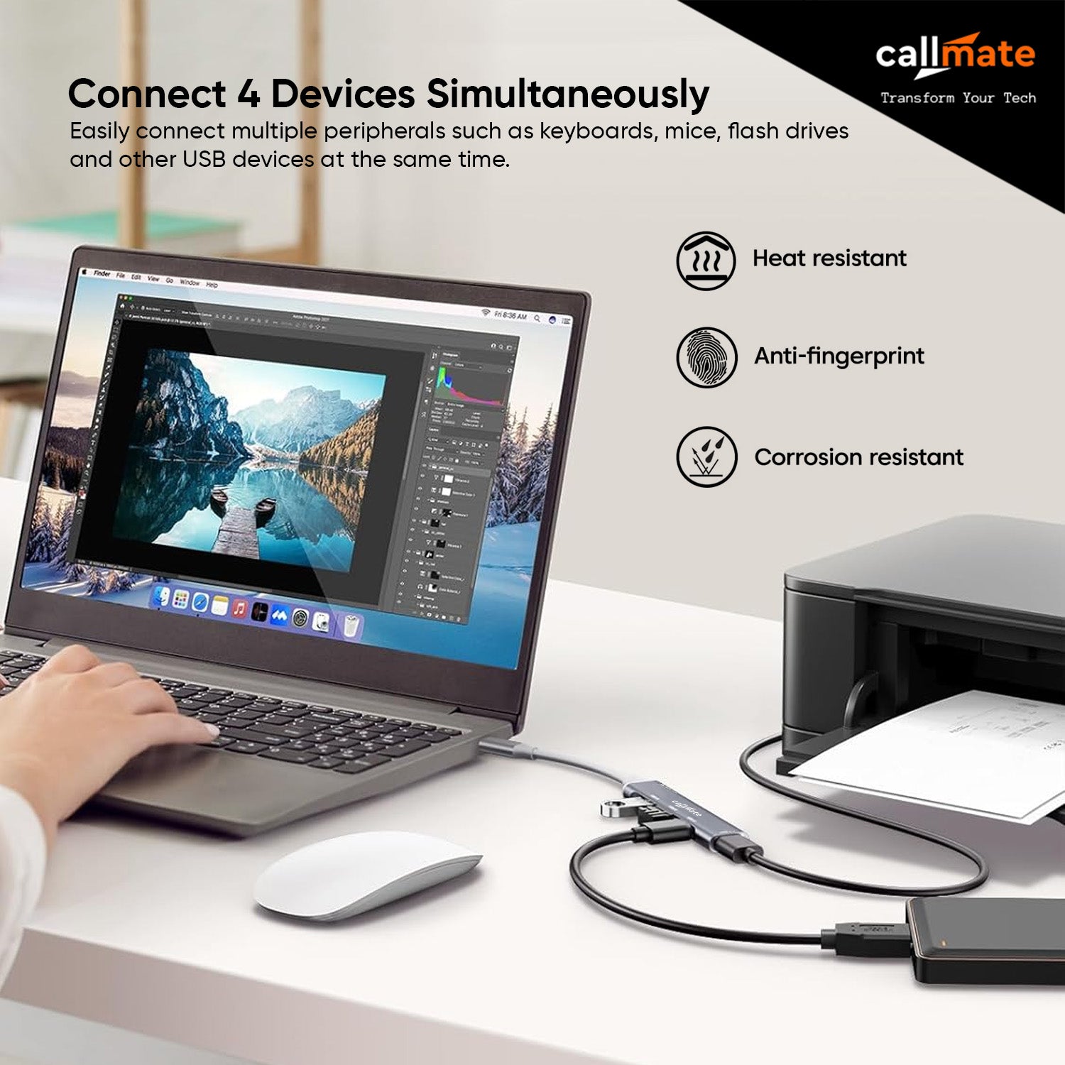 Type-C to USB Hub (4 Port)