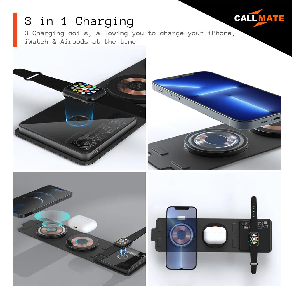 MagFuse  3-in-1 Foldable Wireless Charger