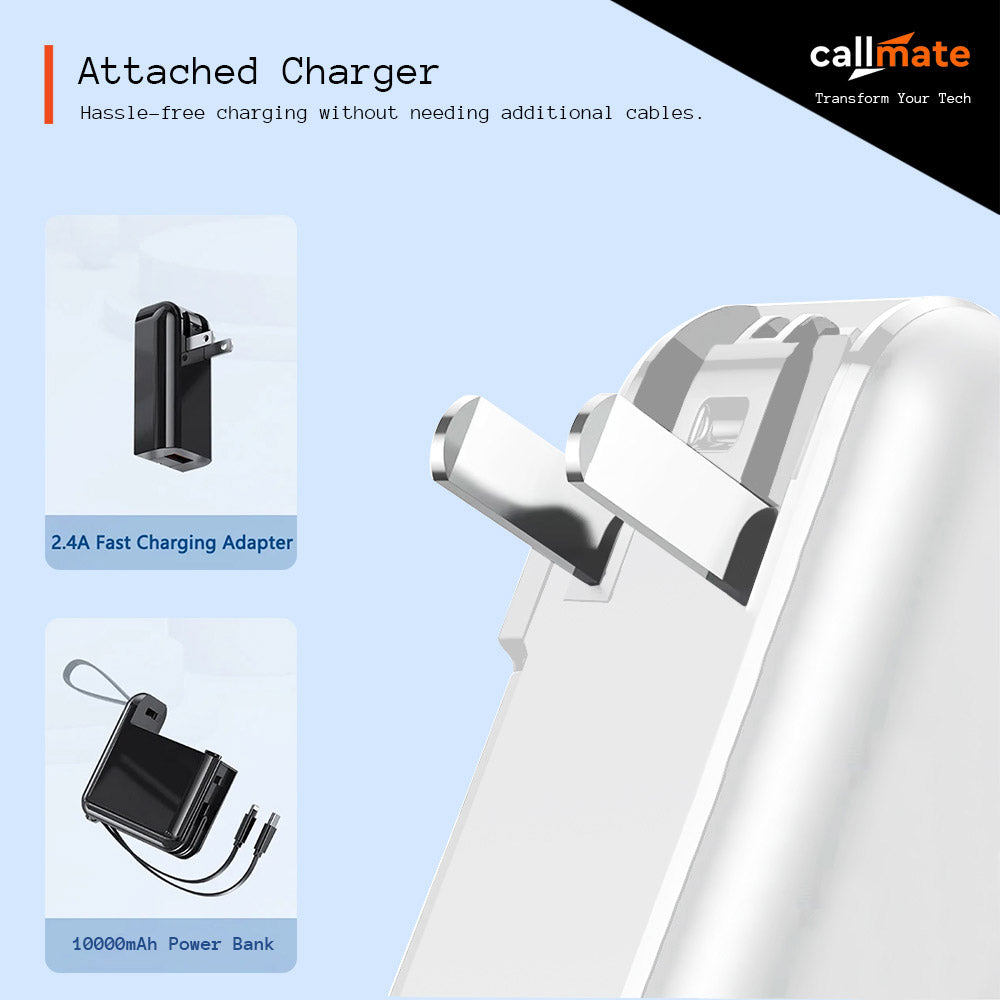 Globetrotter : The Wall Charger & 10000mAh Power Bank (White)