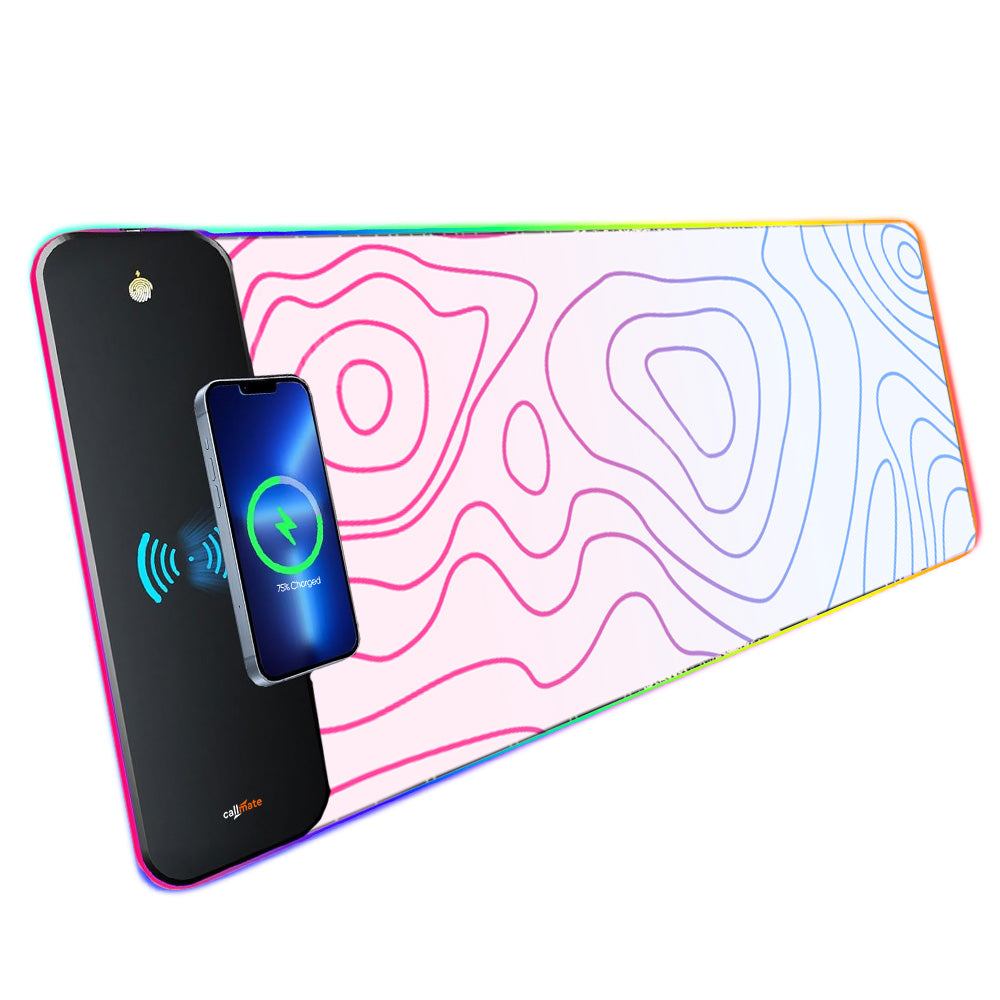 RGB Lighting Mouse Pad with 15W Wireless Charger