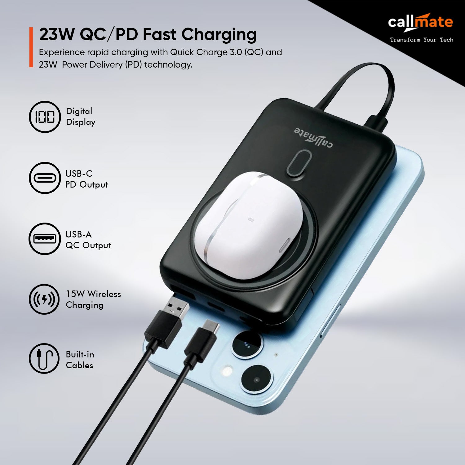 Energymate : The Wireless Power Bank 10000mAh