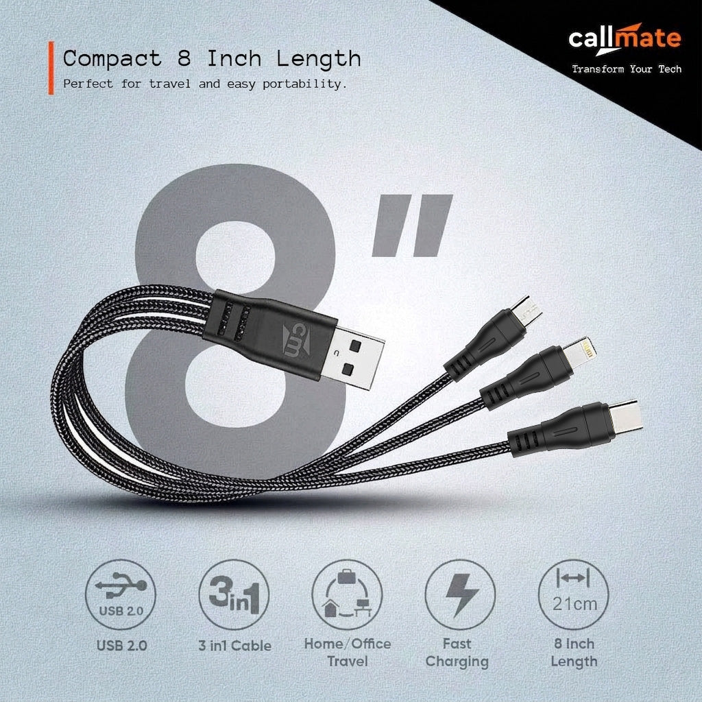CM-47: 3 in 1 Cable (12W, 21 CM)
